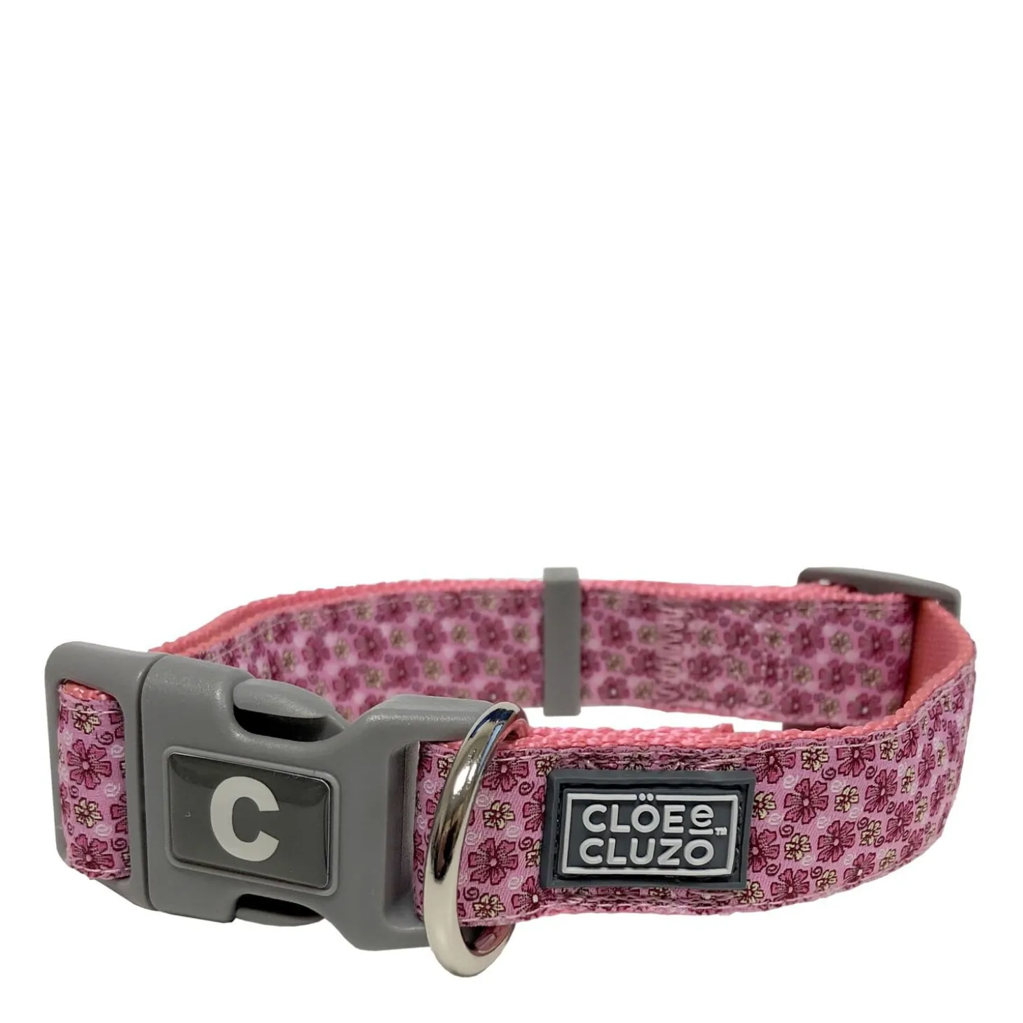 Adjustable dog collar, flowers