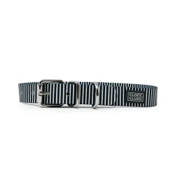 Adjustable Navy Striped Collar for Dogs