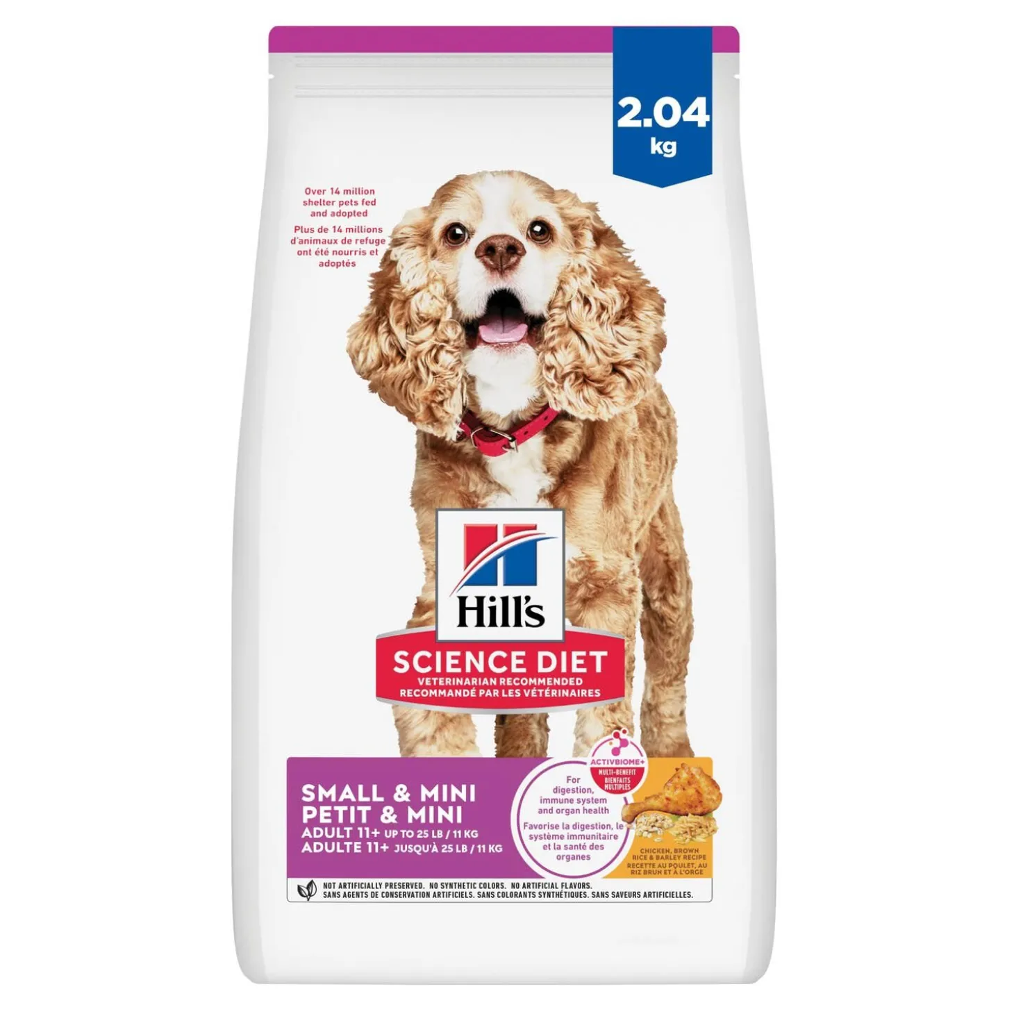 Adult 11+ Chicken Meal, Barley & Brown Rice Small & Mini Dry Dog Food, 2 kg