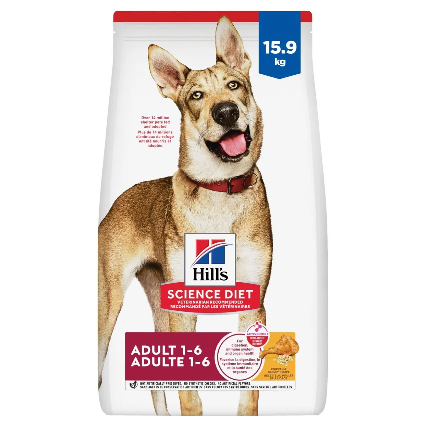 Adult Dry Chicken & Barley Dog Food, 15.9 kg