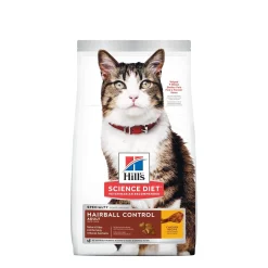 Adult Hairball Control Dry Chicken Cat Food, 7.03 kg