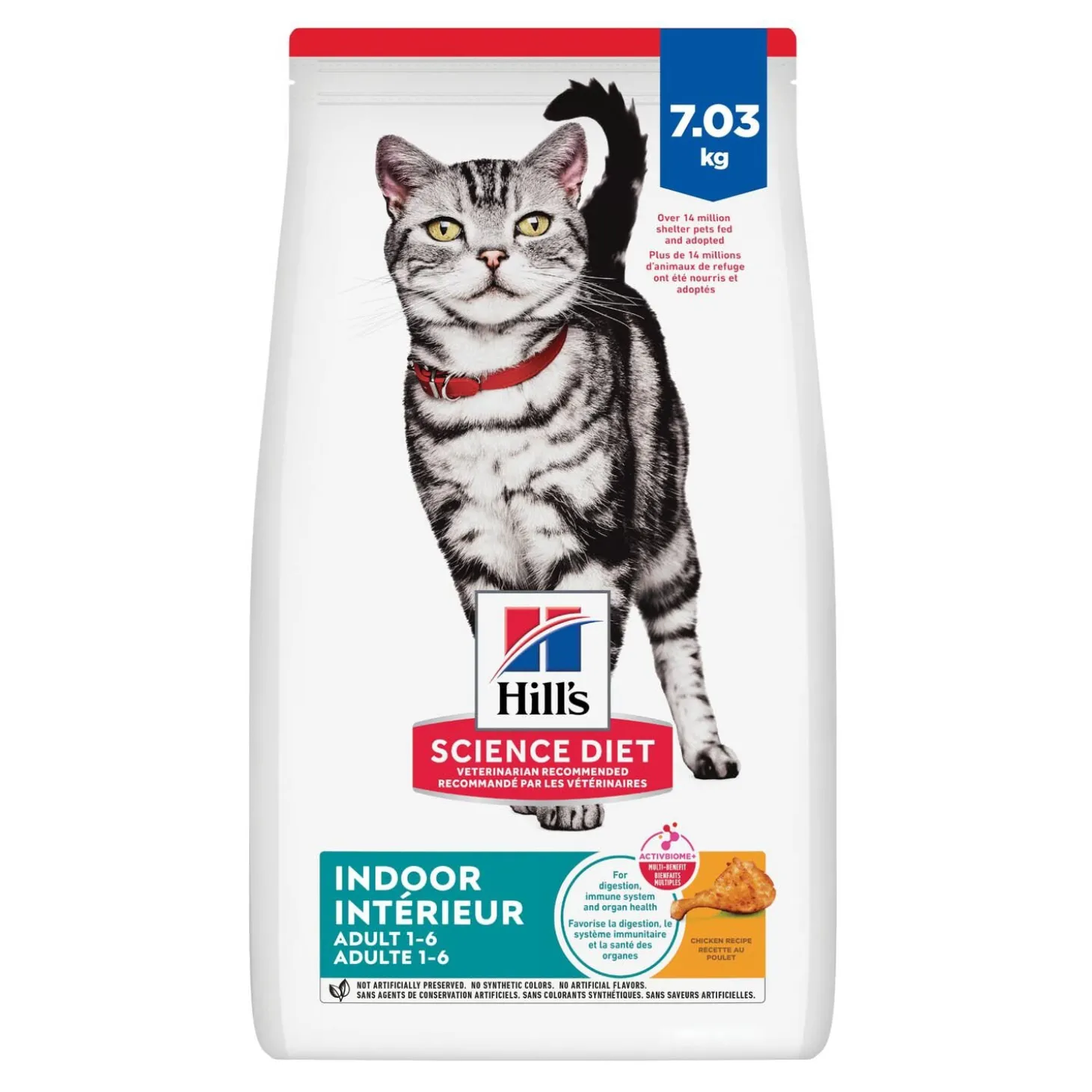 Adult Indoor Dry Chicken Cat Food, 7.03 kg
