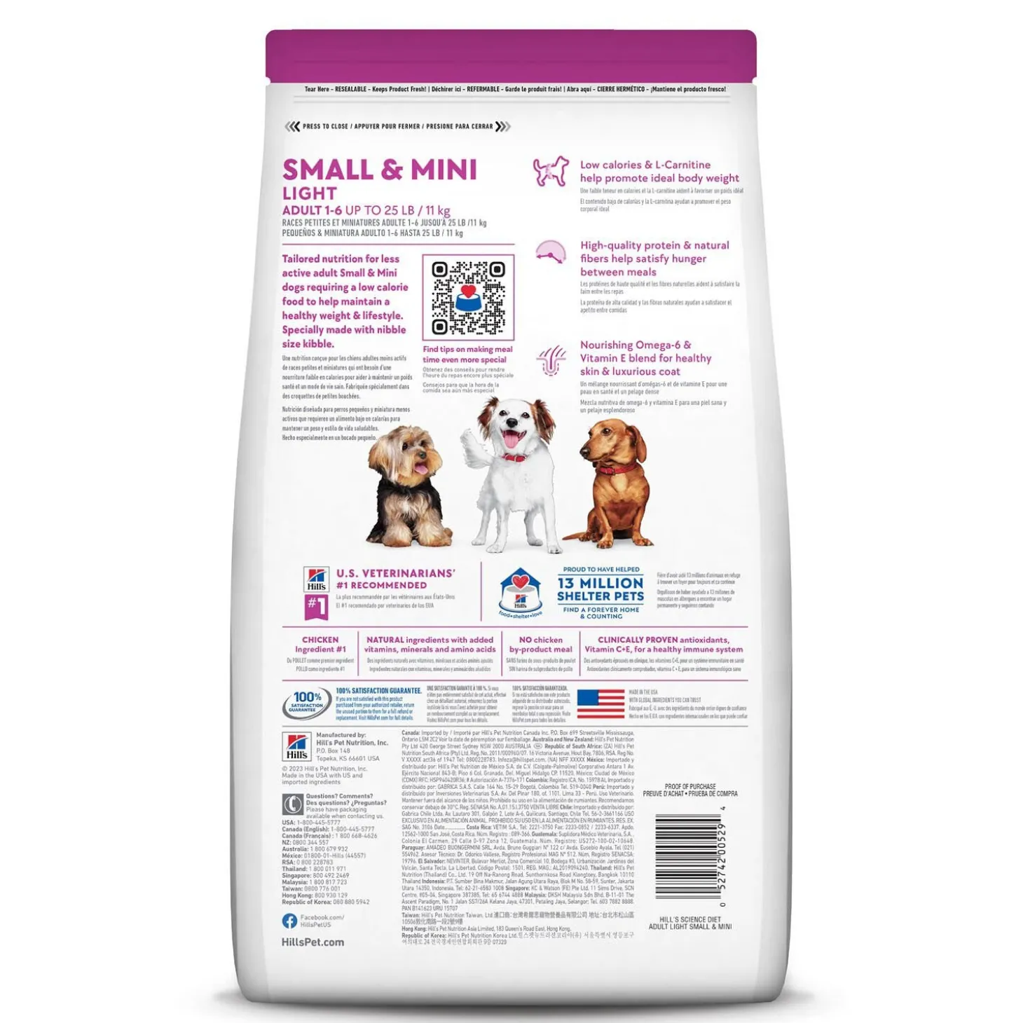 Adult Light Small & Mini Chicken & Barley Dry Dog Food, 2 kg