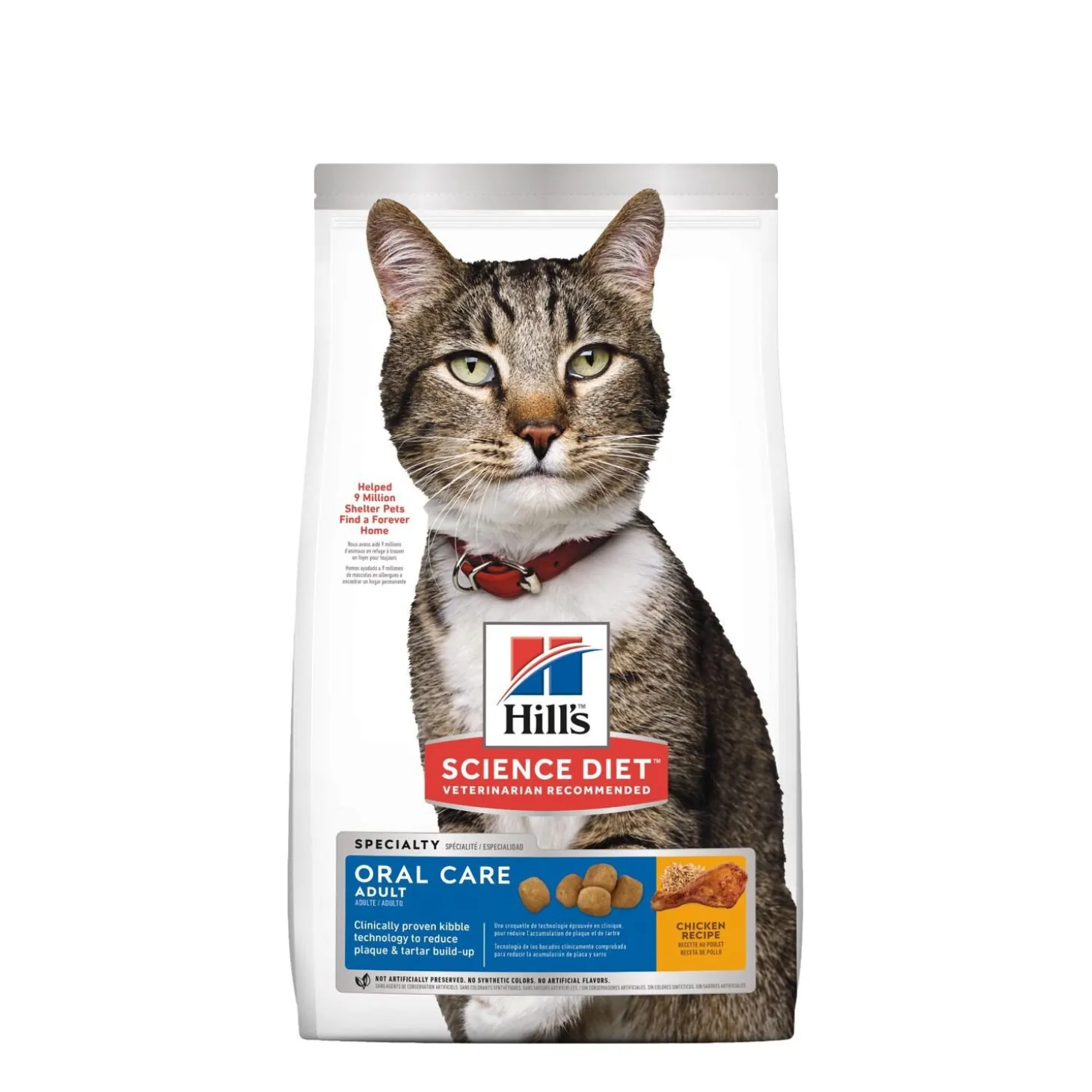 Adult Oral Care Chicken Recipe Dry Cat Food, 3.18 kg
