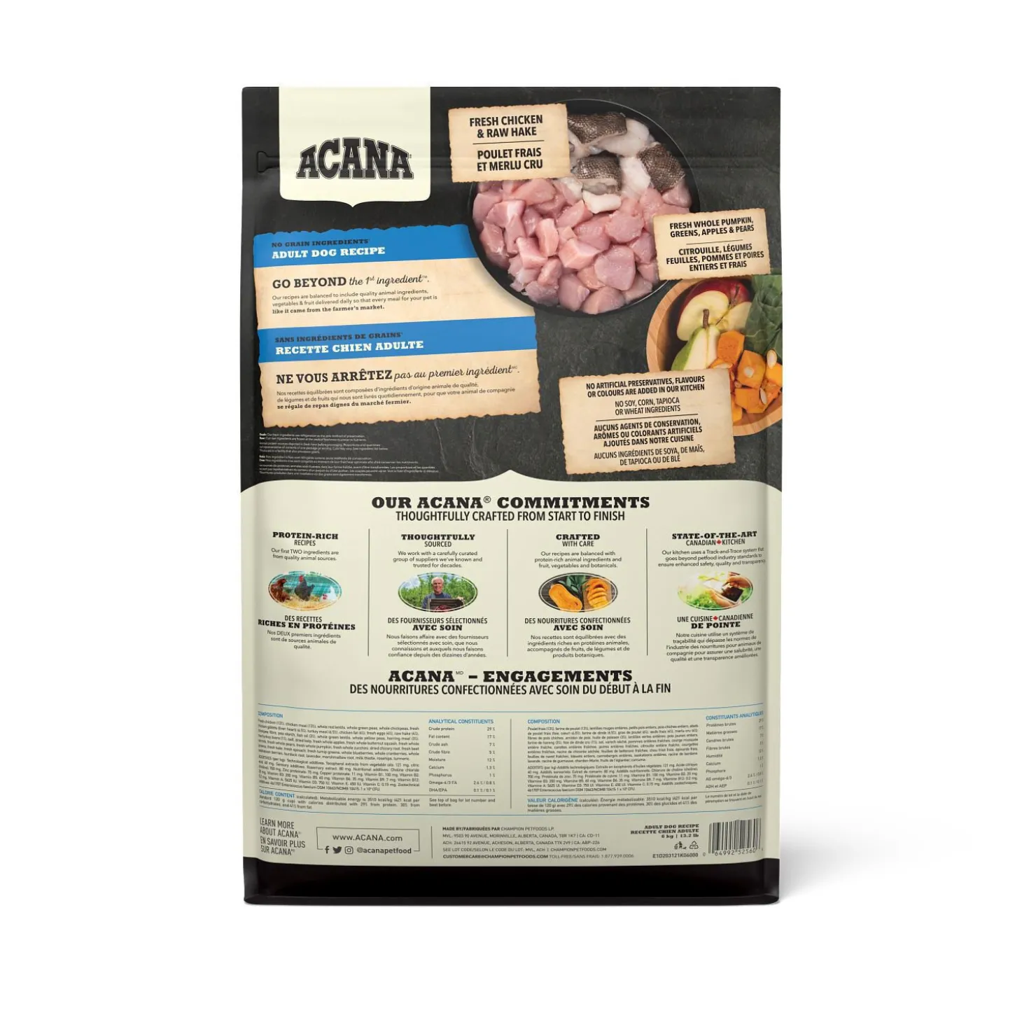 Adult Run-free Chicken and Raw Hake Recipe for Dogs, 6 kg