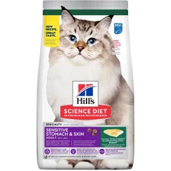 Adult Sensitive Stomach & Skin Pollock & Barley Meal Dry Cat Food, 2.72 kg