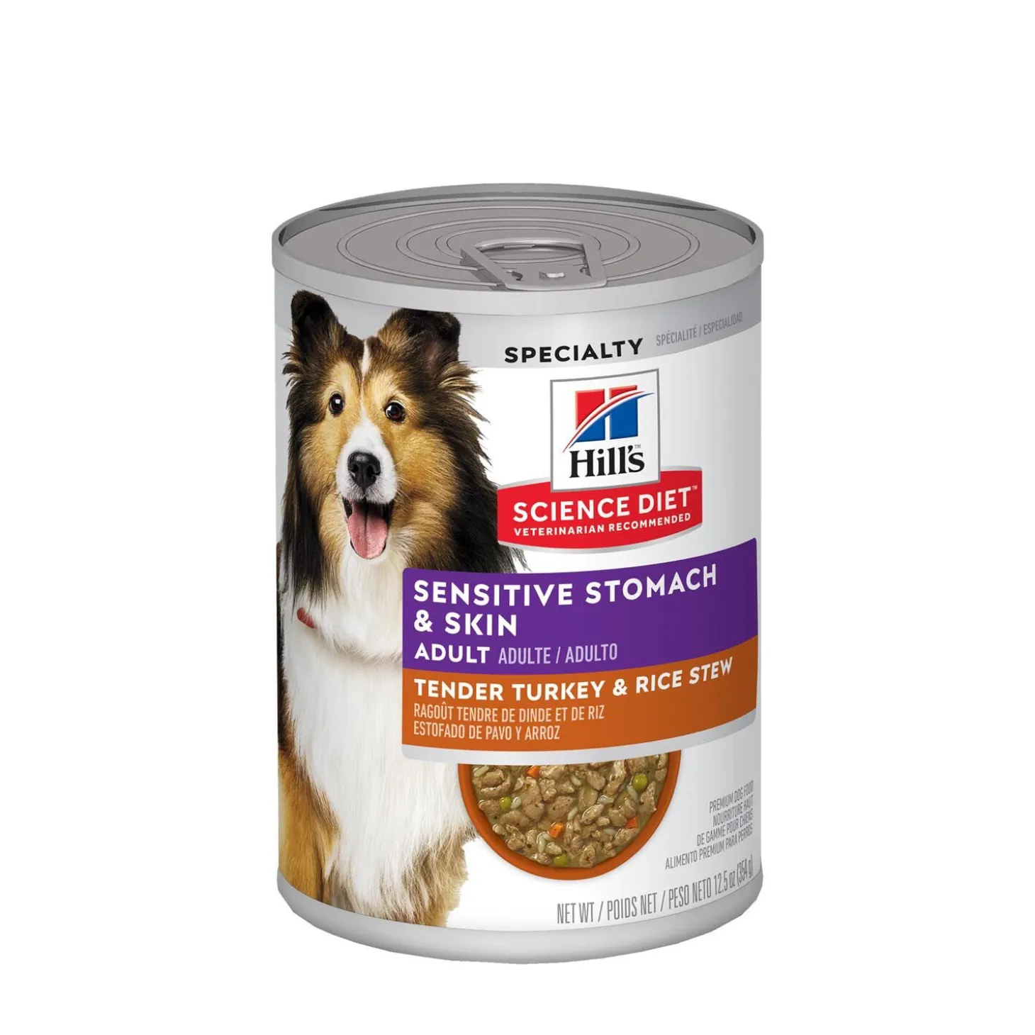 Adult Sensitive Stomach & Skin Tender Turkey & Rice Stew Dog Food, 354 g