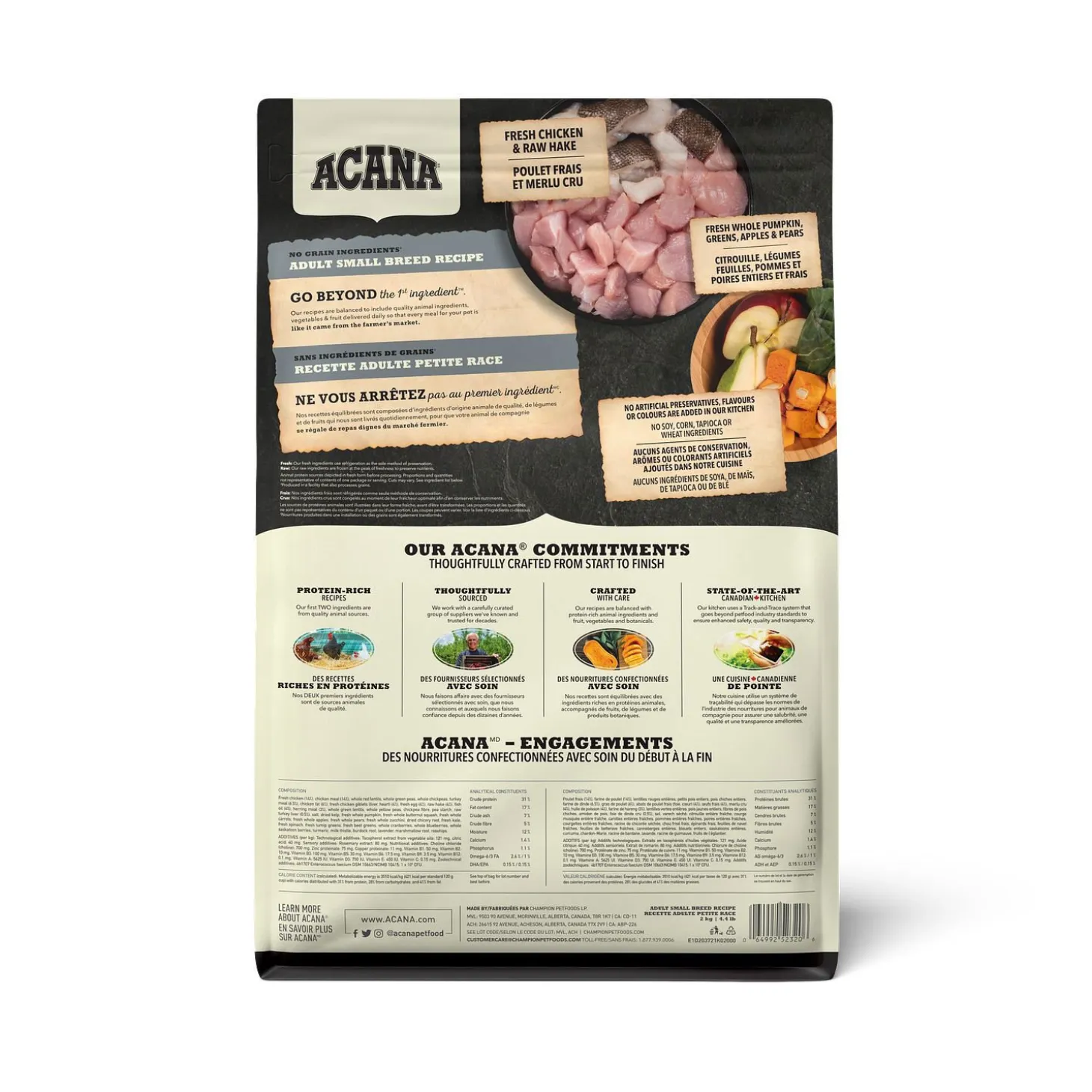 Adult Small Breed Run-free Chicken and Raw Hake Recipe for Dogs, 2 kg