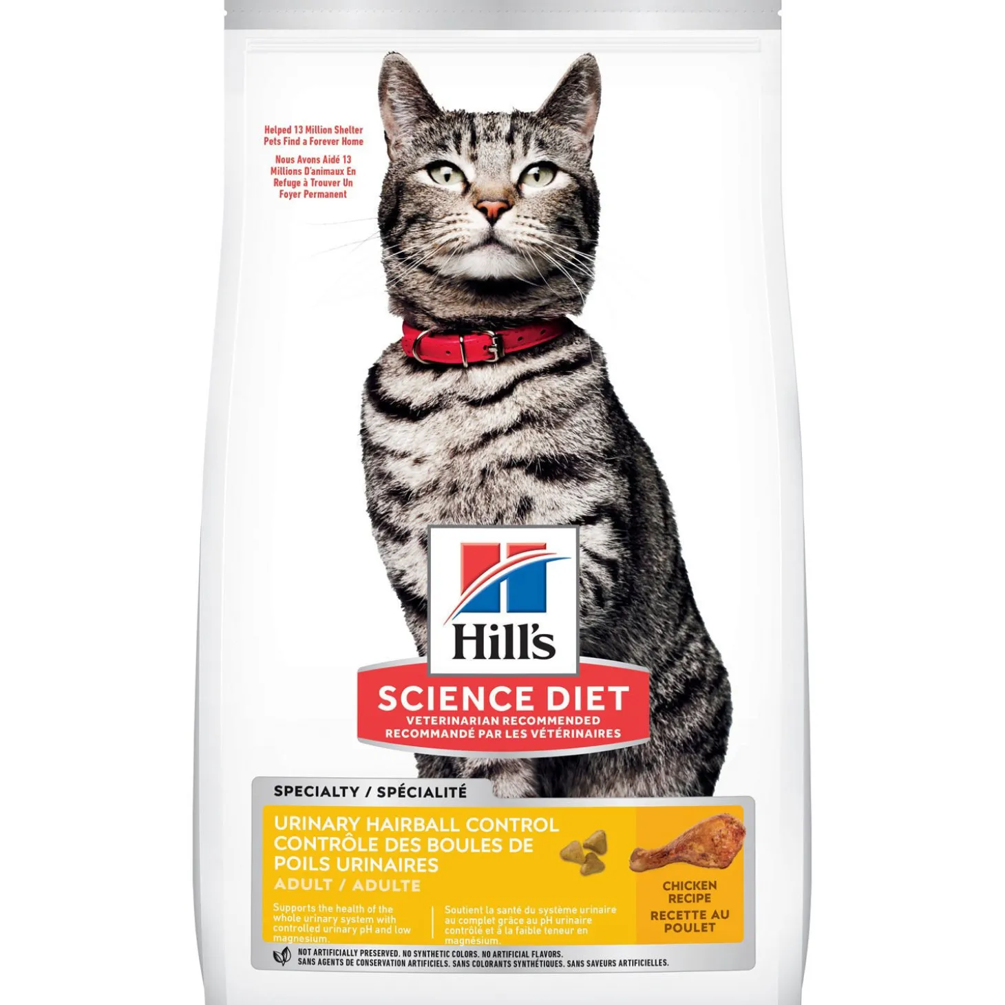 Adult Urinary & Hairball Control Chicken Dry Cat Food