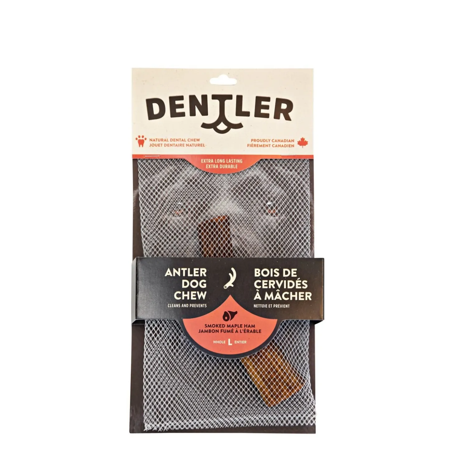 Antler Dog Chew, Smoked Maple Ham, 110 g