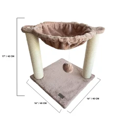Aspen Hammock Style Cat Tree with Scratching Post