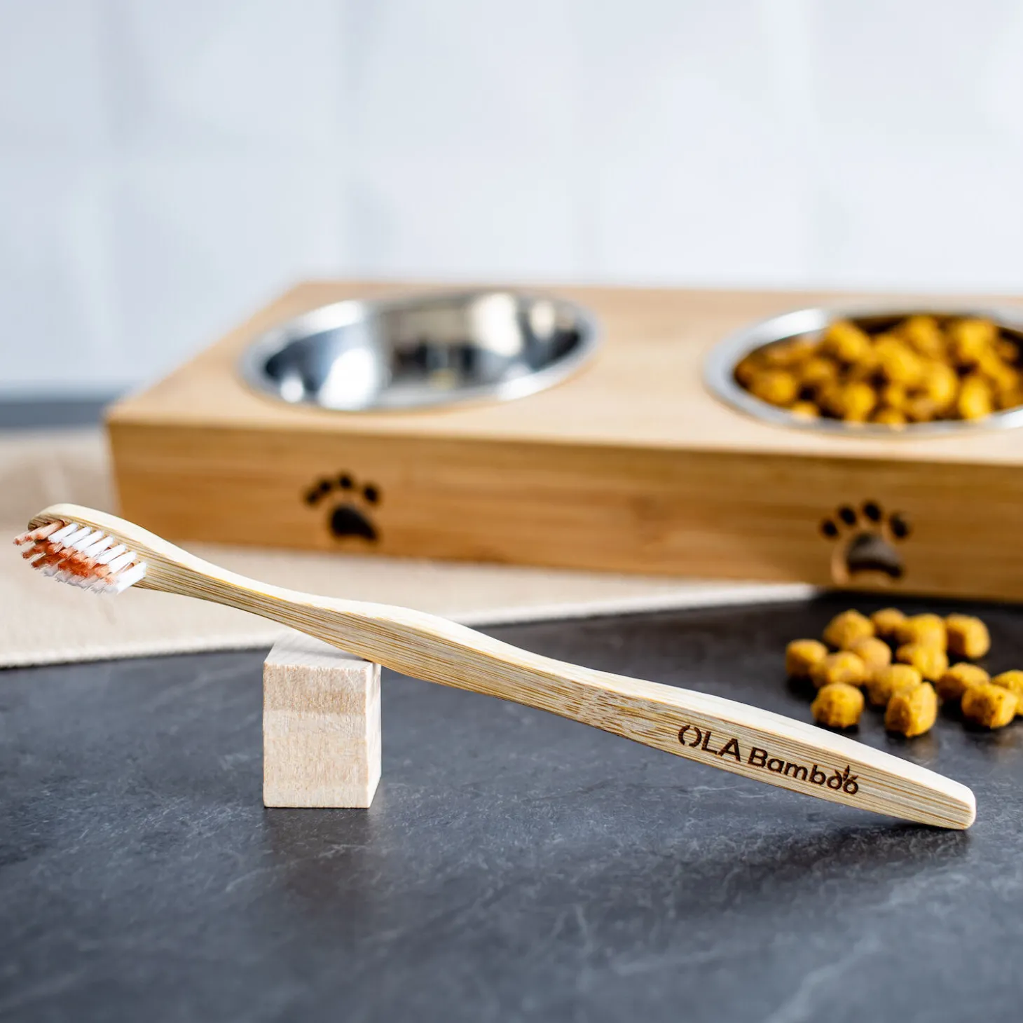 Bamboo toothbrush for big dog