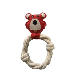 Bear and Rope Natural Dog Toy