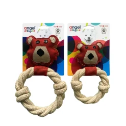 Bear and Rope Natural Dog Toy