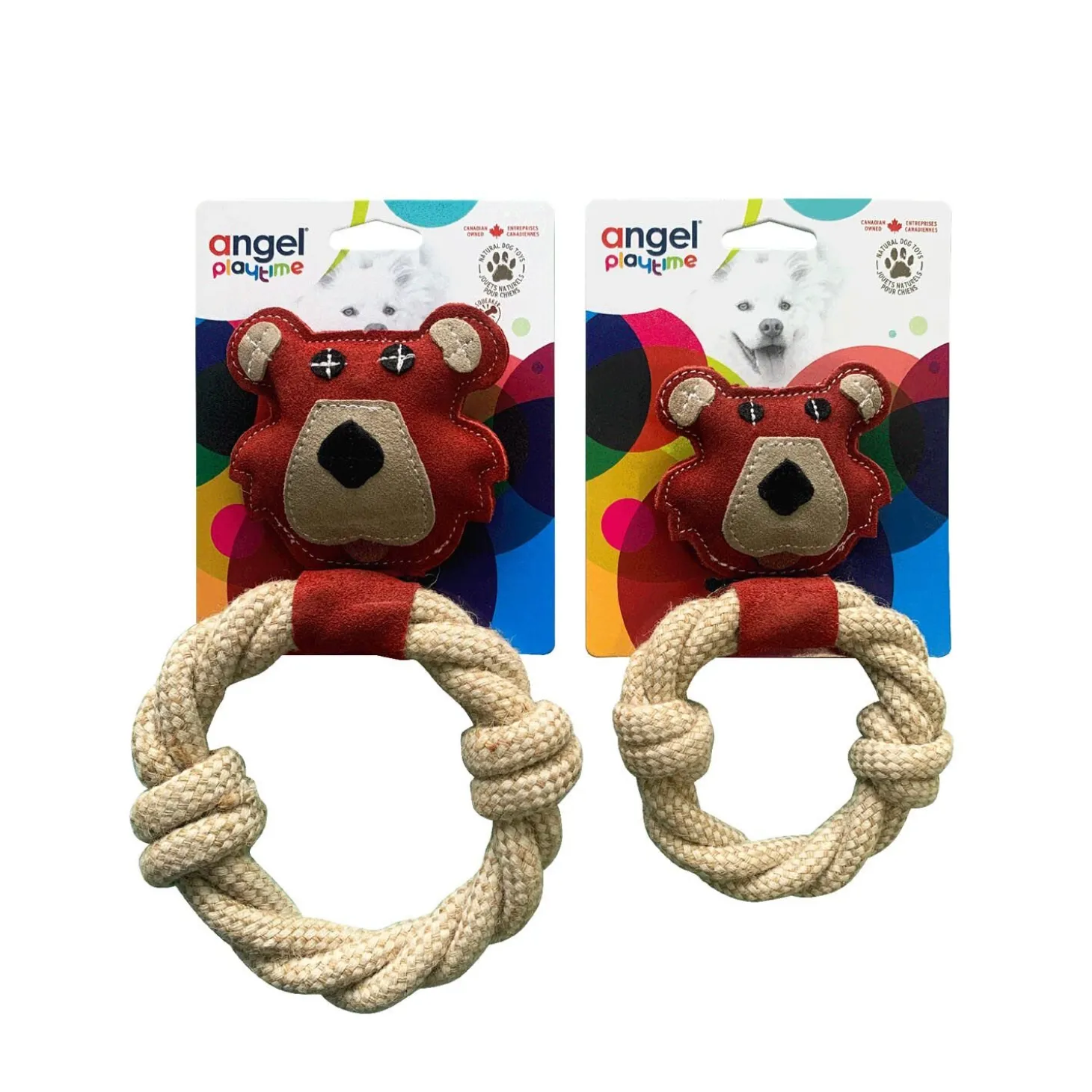 Bear and Rope Natural Dog Toy