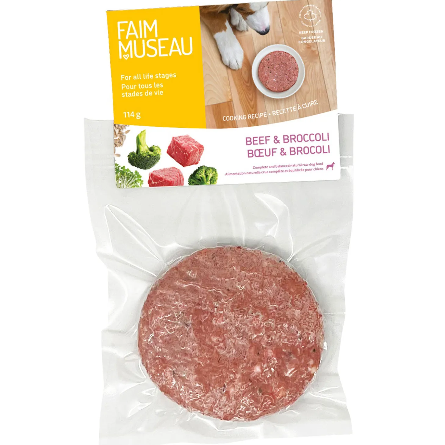 Beef and Broccoli Raw Single Patty for Dogs