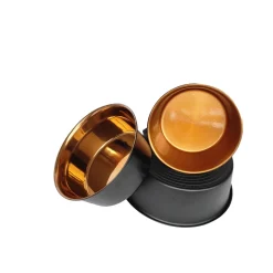 Black and Copper Metal Bowl