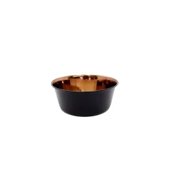 Black and Copper Metal Bowl