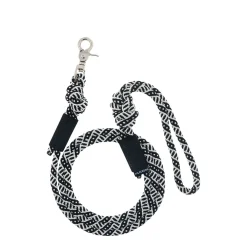 Black and White Quick Clip Leash, 60"
