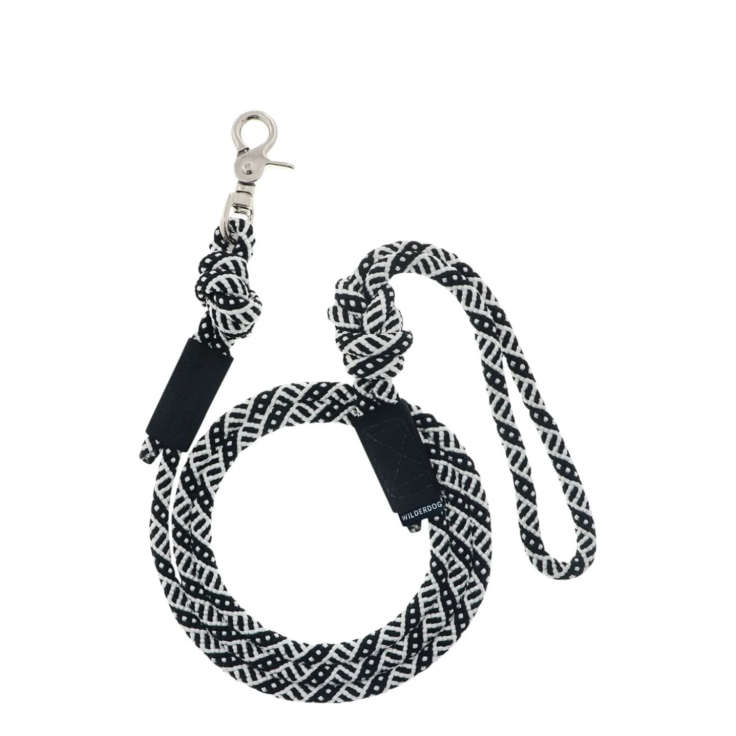 Black and White Quick Clip Leash, 60"
