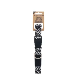 Black and White Rope Collar, M