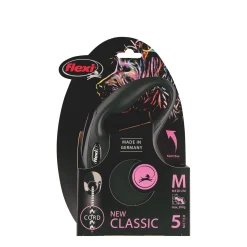 Black "Classic" cord retractable leash, 5m