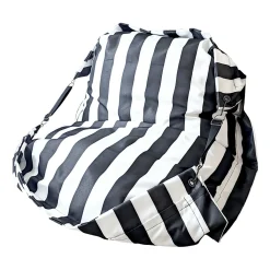 Black Stripes Outdoor Cloud Pillow Cover