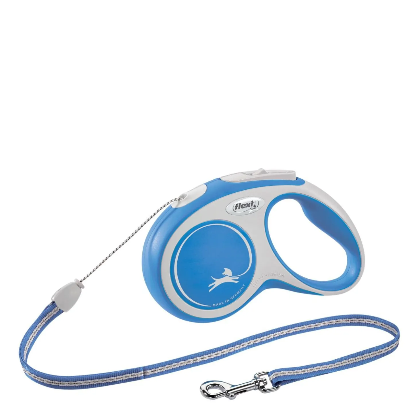 Blue Comfort cord retractable leash, 5m