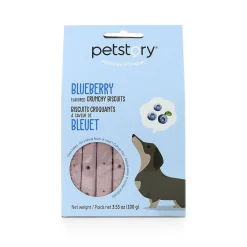 Blueberry flavoured crunchy biscuits for dogs