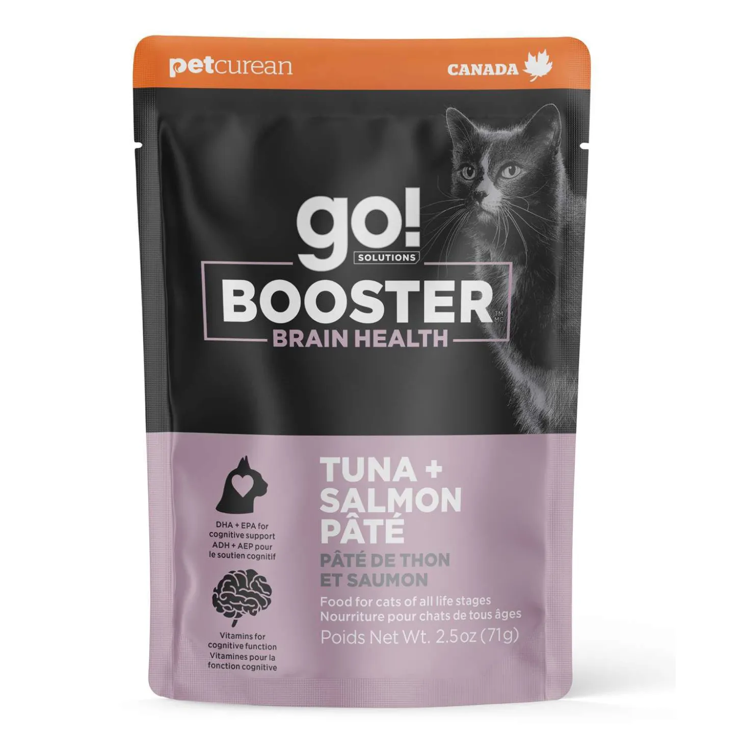 Booster Brain Health Tuna and Salmon Pâté for Cats, 71 g