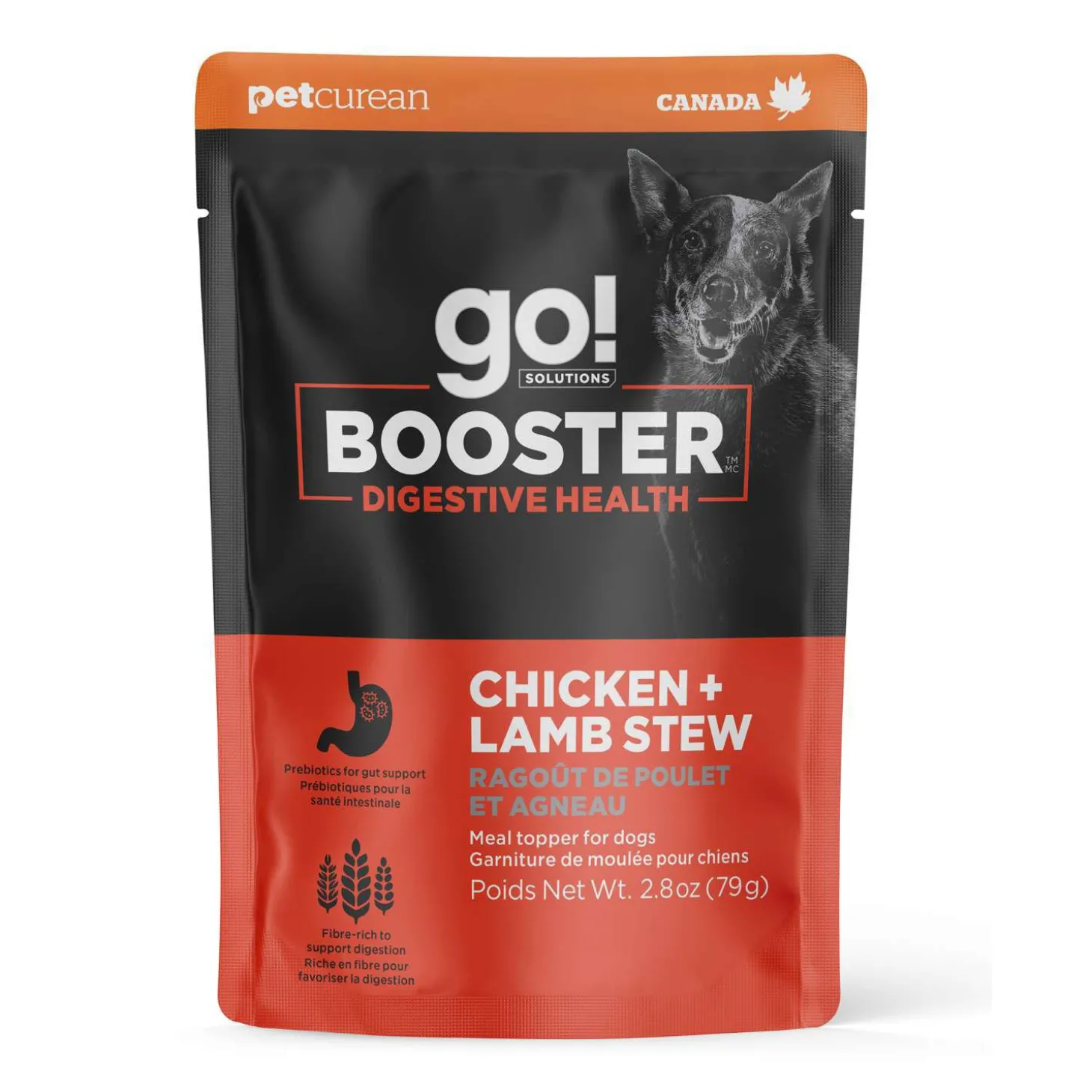 Booster Digestive Health Chicken and Lamb Stew Meal Topper for Dogs, 79 g