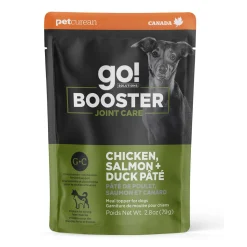 Booster Joint Care Chicken, Salmon, Duck Pâté Meal Topper for Dogs, 79 g