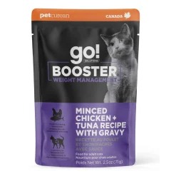 Booster Weight Management Minced Chicken and Tuna with Gravy for Cats, 71 g