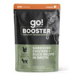 Booster Weight Management Shredded Chicken and Duck in Broth for Cats, 71 g