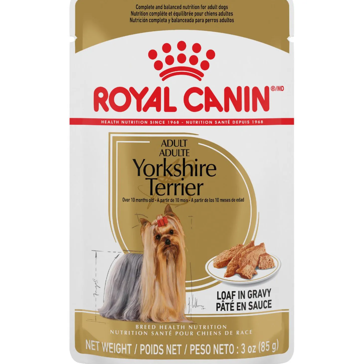 Breed Health Nutrition® Yorkshire Terrier Loaf in Gravy Pouch Dog Food