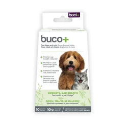 Buco+ Bad Breath 10 Days Treatment for Cats and Dogs of All Sizes, 10 pouches
