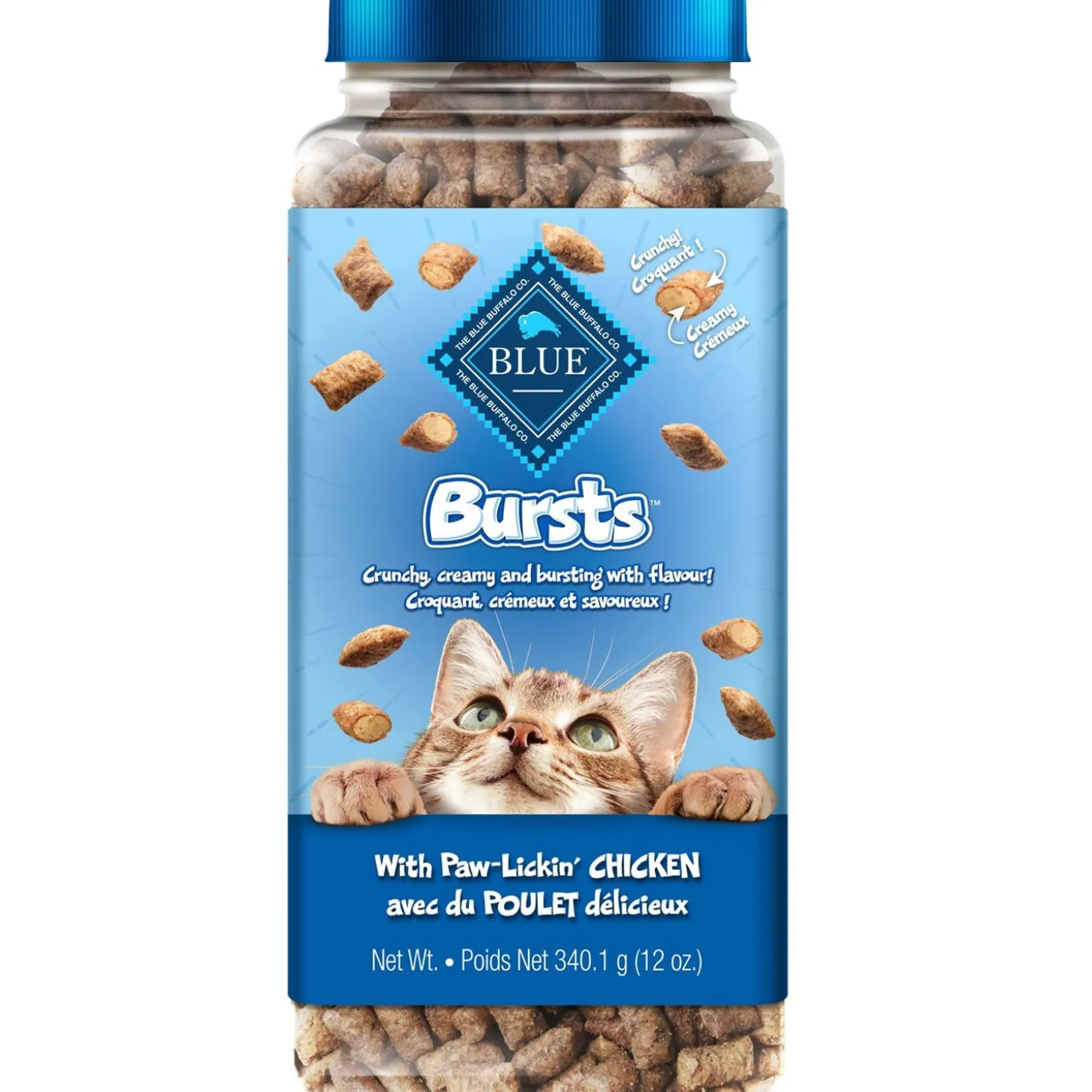 Bursts filled cat treats, chicken