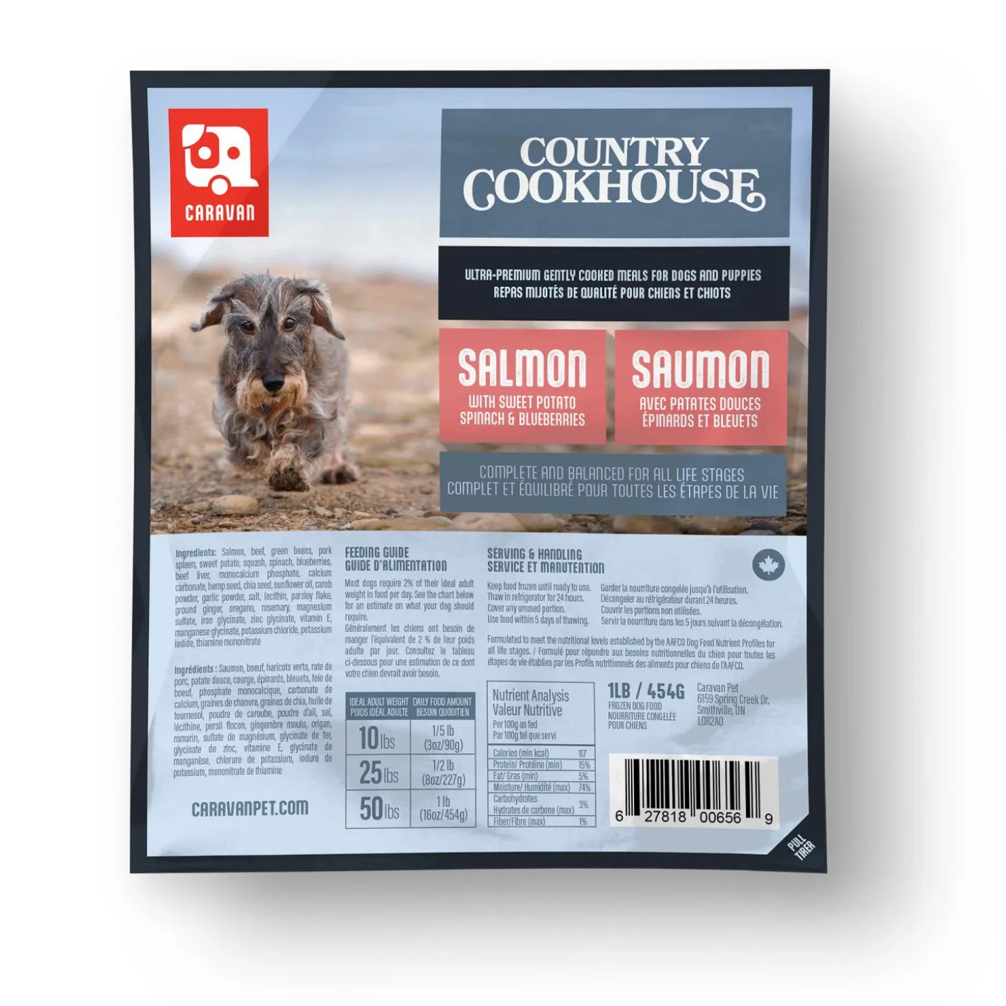 Caravan Country Cookhouse Salmon Cooked Meal for Dogs