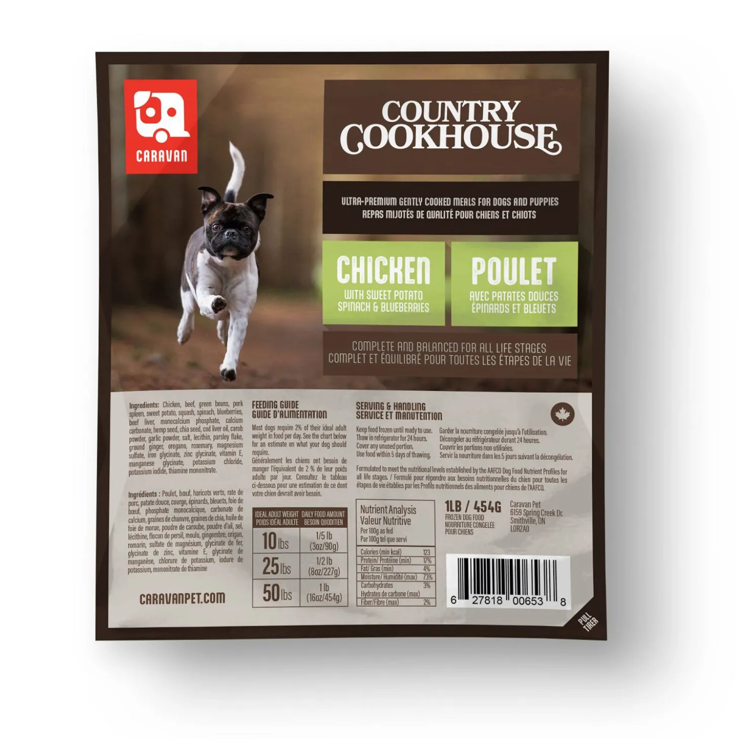 Caravan Country Cookhouse Chicken Cooked Meal for Dogs