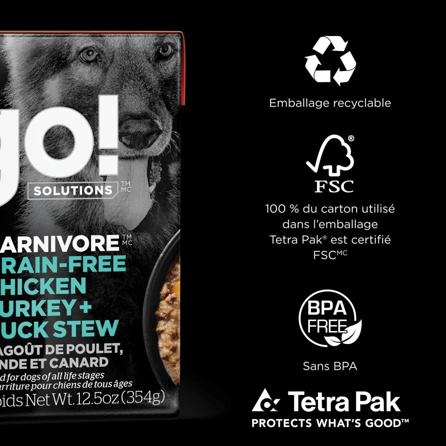 Carnivore Chicken, Turkey and Duck Stew for Dogs, 354 g