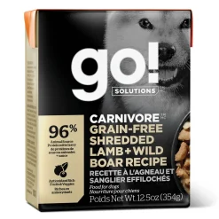 Carnivore Shredded Lamb and Wild Boar Recipe for Dogs, 354 g