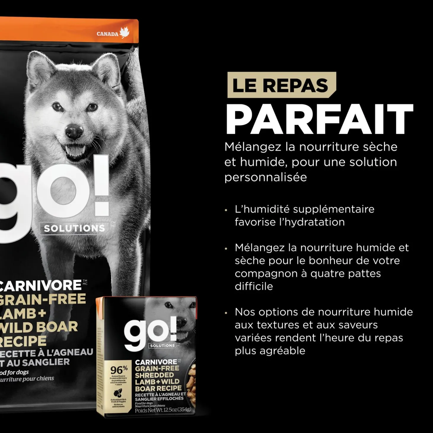 Carnivore Shredded Lamb and Wild Boar Recipe for Dogs, 354 g