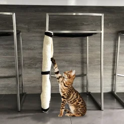 Cat scratcher pad with velcro