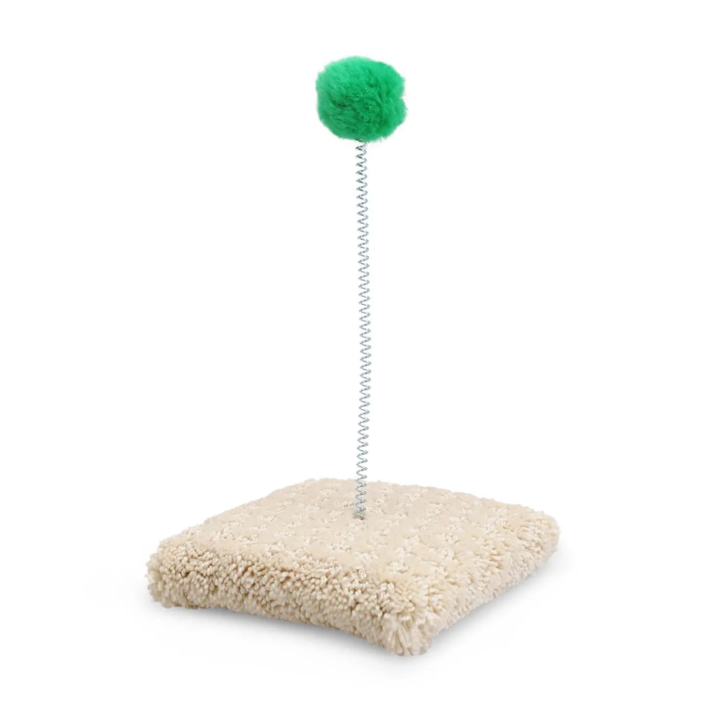 Cat teaser with ball on a spring