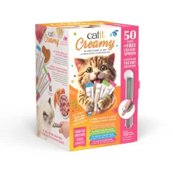 Catit Creamy Assorted Gift Box, 50 Pack with Spoon
