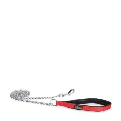 Chain leash with red handle