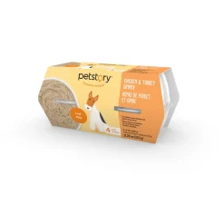 Chicken and Turkey Dinner for Dogs, 4 x 80 g