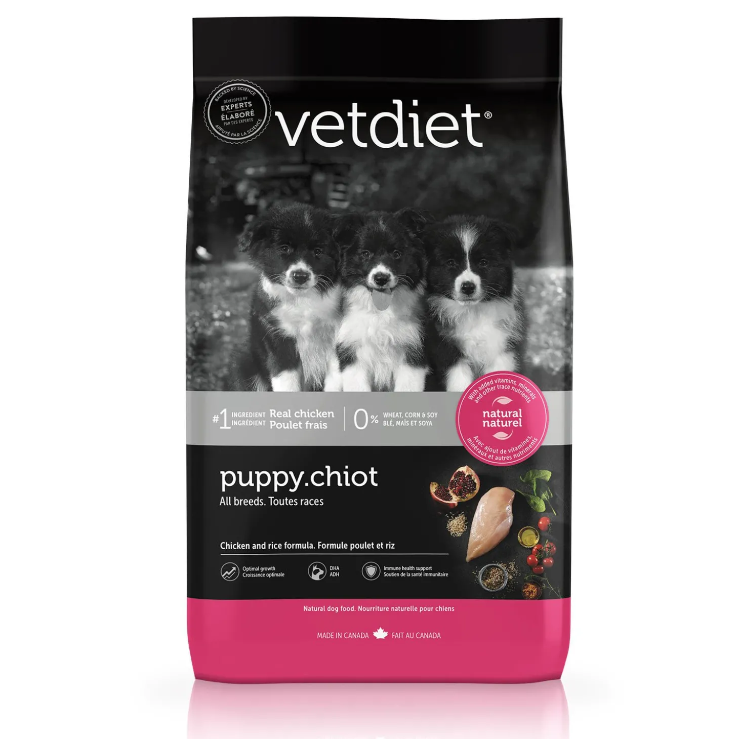Chicken dry food for all breed puppy