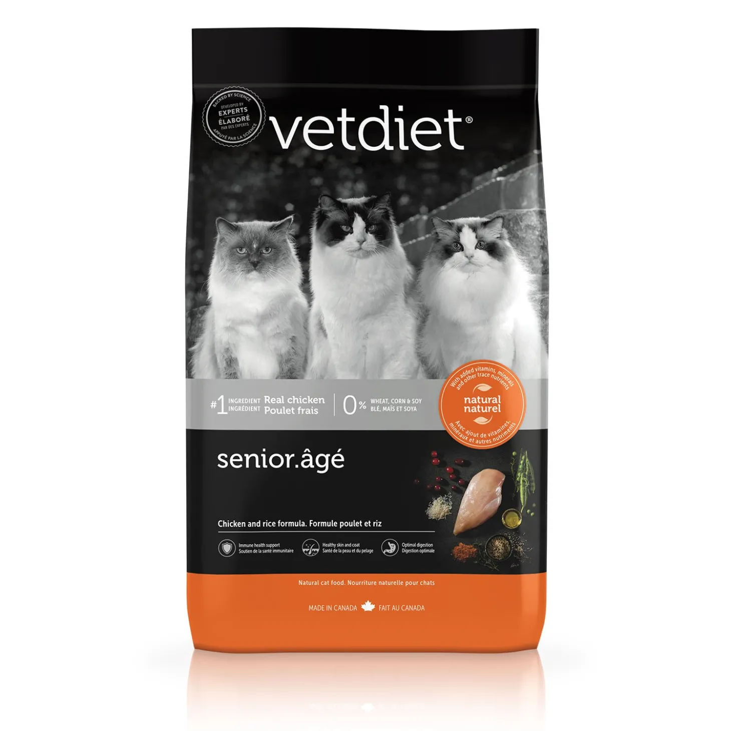 Chicken dry food for indoor senior cats