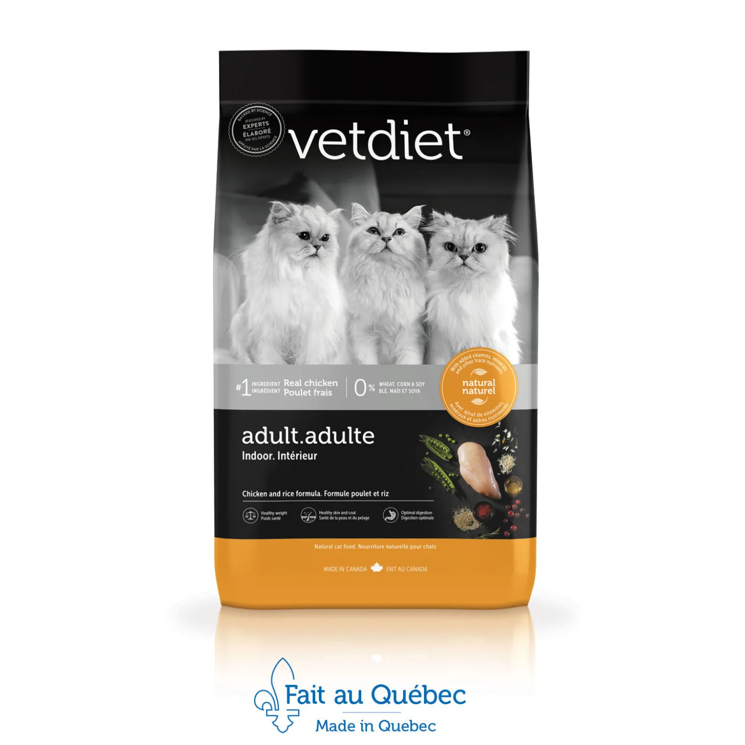 Chicken dry food for indoor adult cats